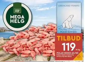 Coop Mega POLAR REKER 60/80, NOK 119 tilbud