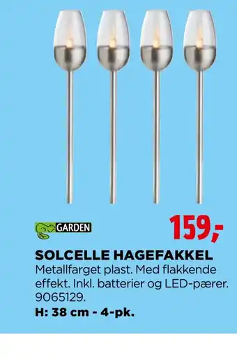 jem & fix SOLCELLE HAGEFAKKEL tilbud