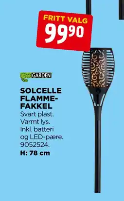 jem & fix SOLCELLE FLAMME- FAKKEL tilbud