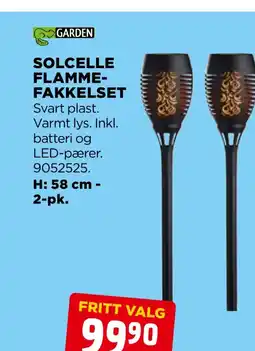 jem & fix SOLCELLE FLAMME- FAKKELSET tilbud