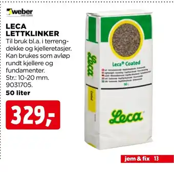 jem & fix LECA LETTKLINKER tilbud