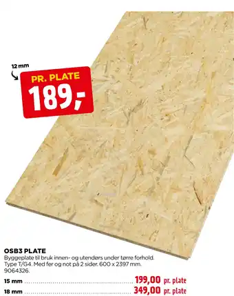 jem & fix OSB3 PLATE tilbud