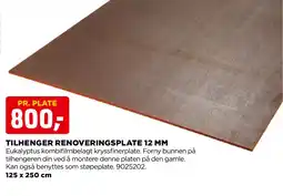 jem & fix TILHENGER RENOVERINGSPLATE 12 MM tilbud
