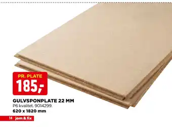 jem & fix GULVSPONPLATE 22 MM tilbud