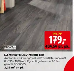 jem & fix LAMINATGULV MØRK EIK tilbud