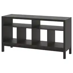 IKEA Kallax tv-benk med understell, brunsvart, 147x39x78 cm tilbud
