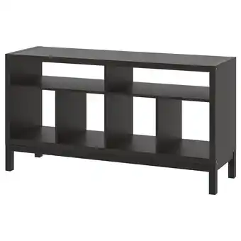 IKEA Kallax tv-benk med understell, brunsvart, 147x39x78 cm tilbud