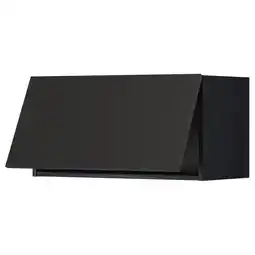 IKEA Metod Overskap horisontalt, svart/nickebo matt antrasitt, 80x40 cm tilbud