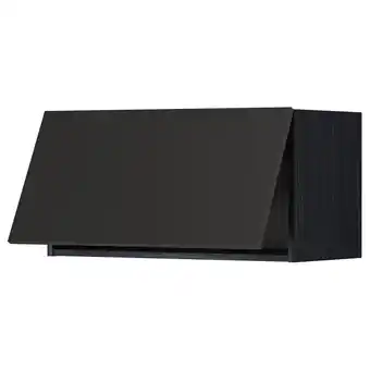 IKEA Metod Overskap horisontalt, svart/nickebo matt antrasitt, 80x40 cm tilbud