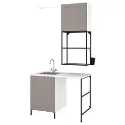 IKEA Enhet Tøyvask, antrasitt/grå stamme, 139x63.5x87.5 cm tilbud