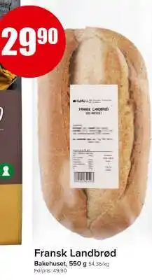 Spar Fransk Landbrød tilbud