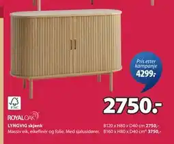 JYSK LYNGVIG skjenk, NOK 2750 tilbud