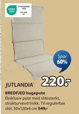 JYSK BREDFJED hagepute, NOK 220 tilbud