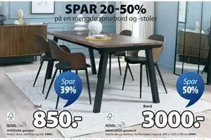 JYSK SKOVLUNDE spisebord, NOK 3000 tilbud
