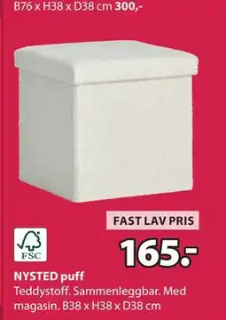 JYSK NYSTED puff tilbud
