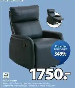 JYSK VEJEN recliner, NOK 1750 tilbud