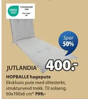 JYSK HOPBALLE hagepute, NOK 400 tilbud