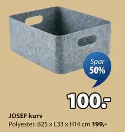 JYSK JOSEF kurv, NOK 100 tilbud