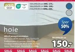 JYSK HELLE jerseystretchlaken tilbud
