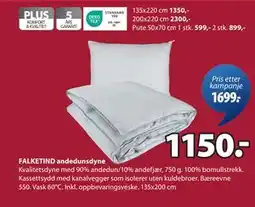 JYSK FALKETIND andedunsdyne tilbud