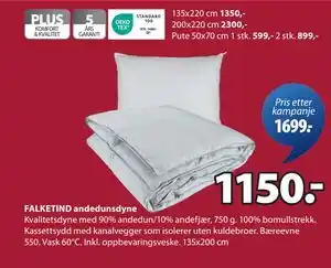 JYSK FALKETIND andedunsdyne tilbud