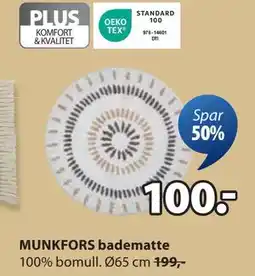 JYSK MUNKFORS badematte, NOK 100 tilbud