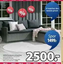 JYSK ONDRUP loungesofa med sjeselong, NOK 2500 tilbud