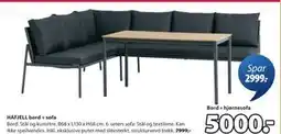JYSK HAFJELL bord + sofa, NOK 5000 tilbud