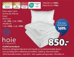 JYSK CLEAN termodyne tilbud