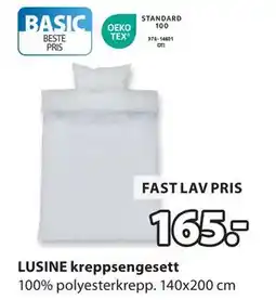 JYSK LUSINE kreppsengesett, NOK 165 tilbud