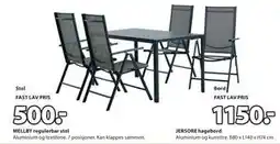 JYSK Stol FAST LAV PRIS MELLBY regulerbar stol, NOK 500 tilbud