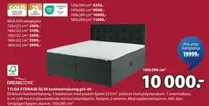 JYSK TYLDA STORAGE GC50 kontinentalseng grå-40, NOK 10000 tilbud