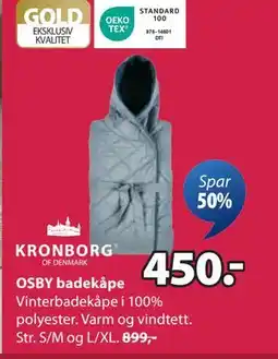 JYSK OSBY badekåpe, NOK 450 tilbud