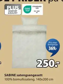 JYSK SABINE satengsengesett, NOK 250 tilbud