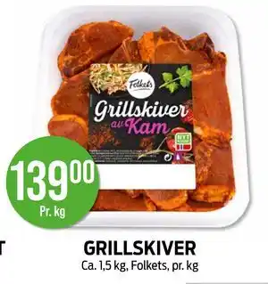 Kiwi GRILLSKIVER, NOK 139 tilbud
