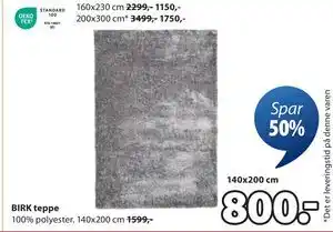 JYSK BIRK teppe tilbud