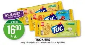 Kiwi TUC KJEKS, NOK 16.9 tilbud