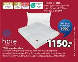 JYSK TRYM andedunsdyne tilbud