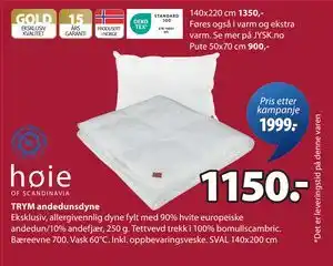 JYSK TRYM andedunsdyne tilbud