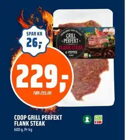 Coop Obs COOP GRILL PERFEKT FLANK STEAK, NOK 229 tilbud