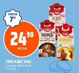 Coop Obs TORO KJØLT SAUS, NOK 24.9 tilbud