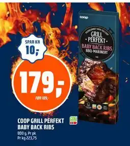 Coop Obs COOP GRILL PERFEKT BABY BACK RIBS, NOK 179 tilbud