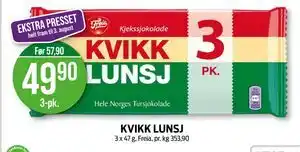 Kiwi KVIKK LUNSJ, NOK 49.9 tilbud