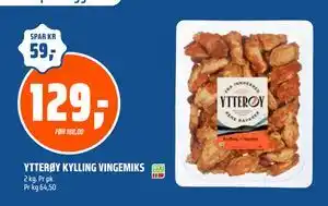 Coop Obs YTTERØY KYLLING VINGEMIKS, NOK 129 tilbud