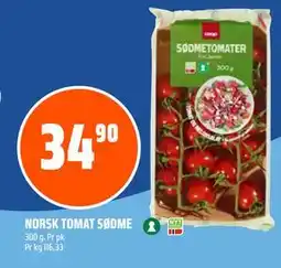 Coop Obs NORSK TOMAT SØDME, NOK 34.9 tilbud
