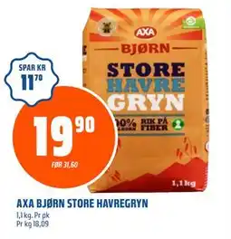 Coop Obs AXA BJØRN STORE HAVREGRYN, NOK 19.9 tilbud