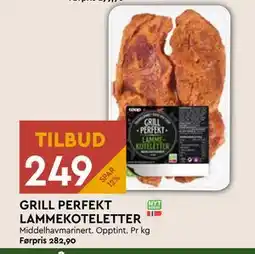 Coop Mega GRILL PERFEKT LAMMEKOTELETTER, NOK 249 tilbud
