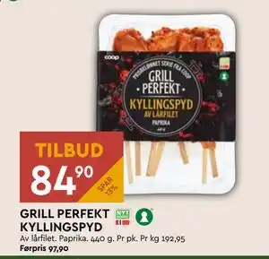 Coop Mega GRILL PERFEKT KYLLINGSPYD, NOK 84.9 tilbud