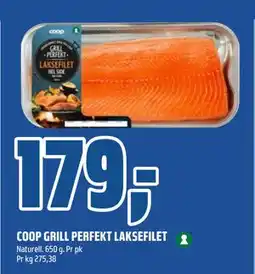 Coop Obs COOP GRILL PERFEKT LAKSEFILET, NOK 179 tilbud
