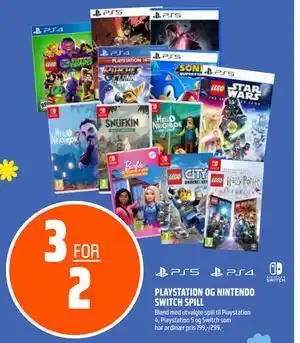 Coop Obs PLAYSTATION OG NINTENDO SWITCH SPILL tilbud